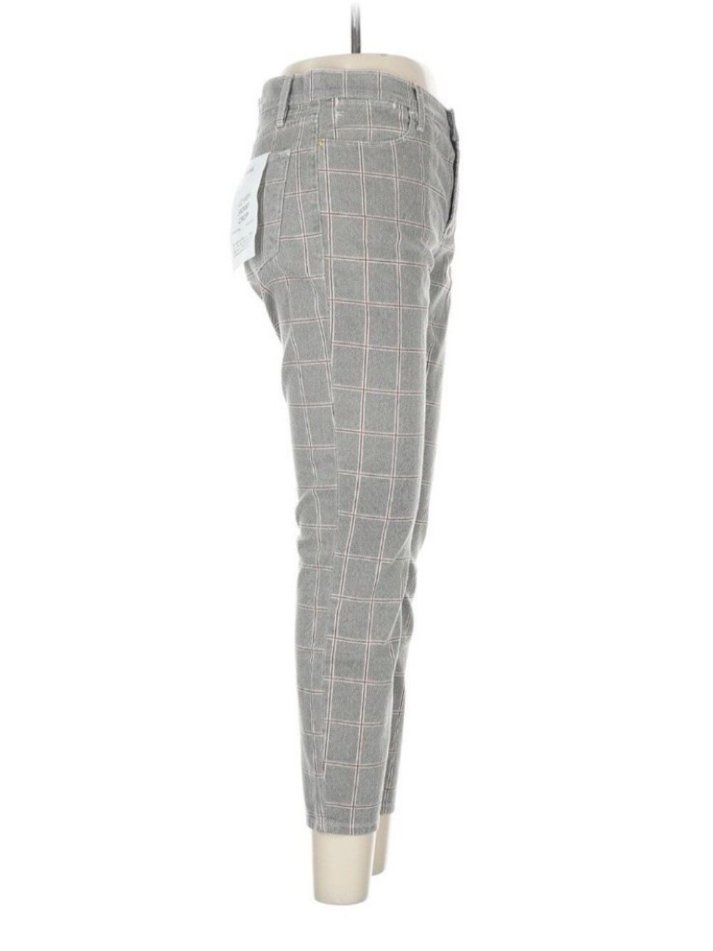 NEW FRAME Plaid Trouser Pants 28 Gray - Picture 4 of 9